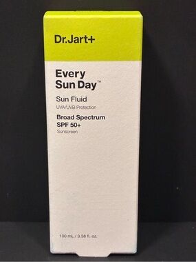 Dr.Jart+ Every Sun Day Sun Fluid Korean Sunscreen SPF 50+ for Face  3.38 Fl Oz